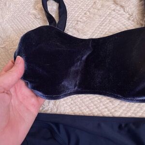 Aerie Blue Velvet Bikini Top